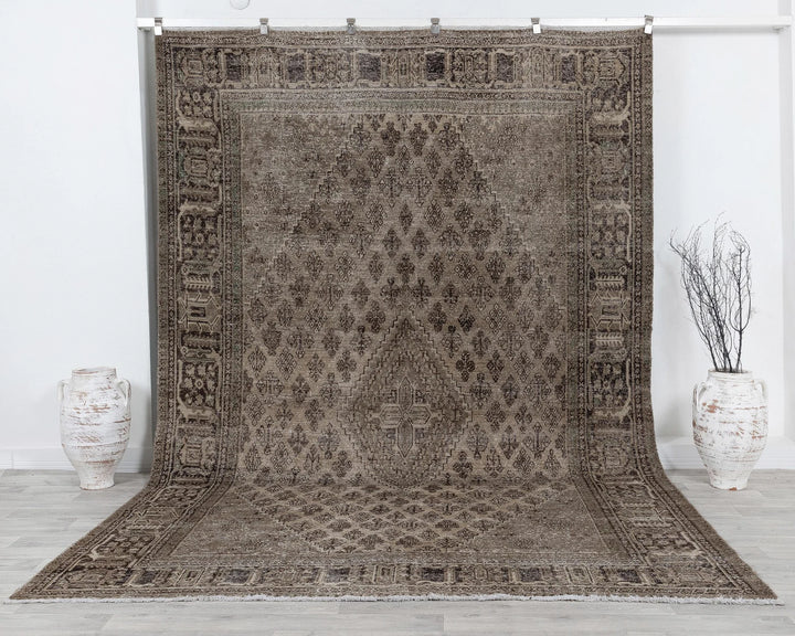 Multicolor Turkish Oushak Rug 7'9" x 11'6" Hand-Knotted | No. VR16678