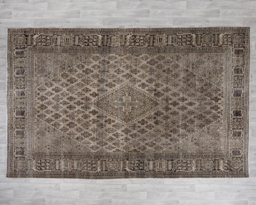 Multicolor Turkish Oushak Rug 7'9" x 11'6" Hand-Knotted | No. VR16678