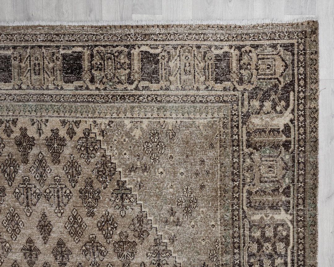 Multicolor Turkish Oushak Rug 7'9" x 11'6" Hand-Knotted | No. VR16678