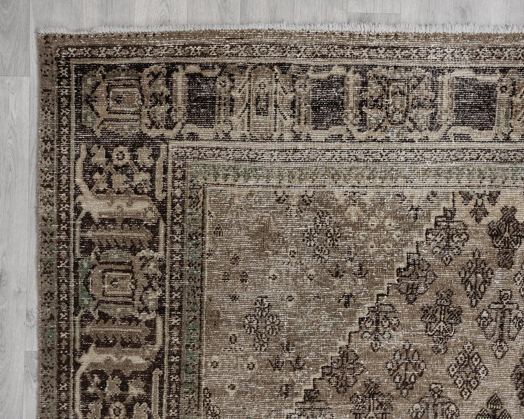 Multicolor Turkish Oushak Rug 7'9" x 11'6" Hand-Knotted | No. VR16678