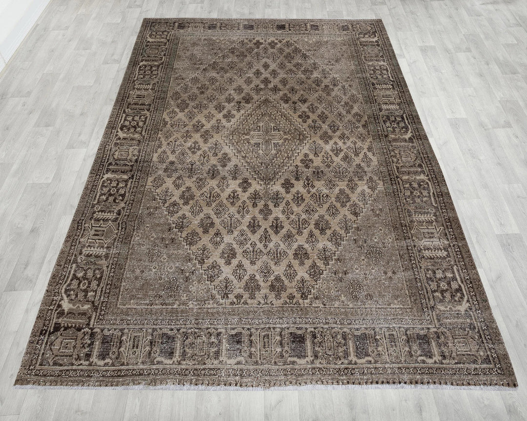 Multicolor Turkish Oushak Rug 7'9" x 11'6" Hand-Knotted | No. VR16678