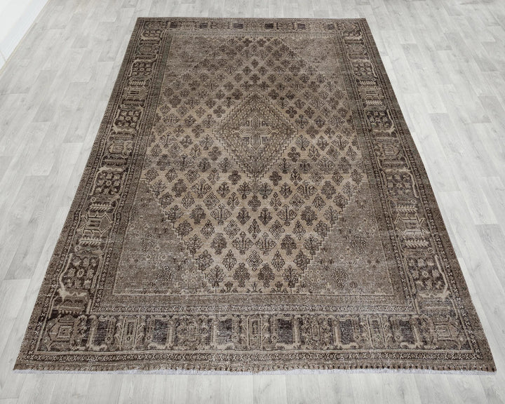 Multicolor Turkish Oushak Rug 7'9" x 11'6" Hand-Knotted | No. VR16678