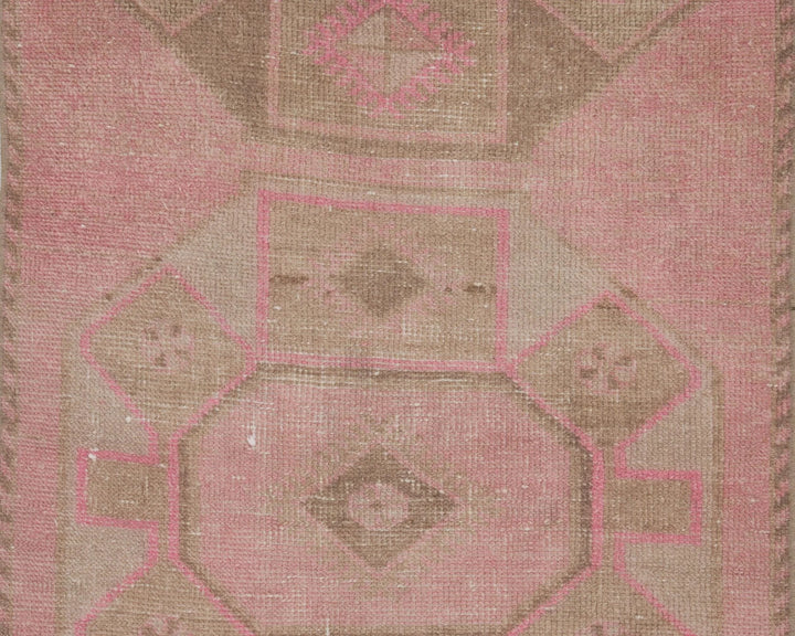 Pink Turkish Oushak Rug 2'7" x 12' Hand-Knotted | No. VR16684