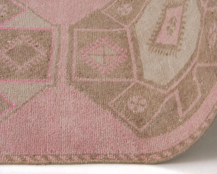 Pink Turkish Oushak Rug 2'7" x 12' Hand-Knotted | No. VR16684