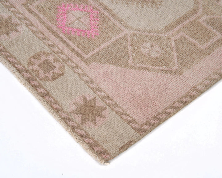 Pink Turkish Oushak Rug 2'7" x 12' Hand-Knotted | No. VR16684