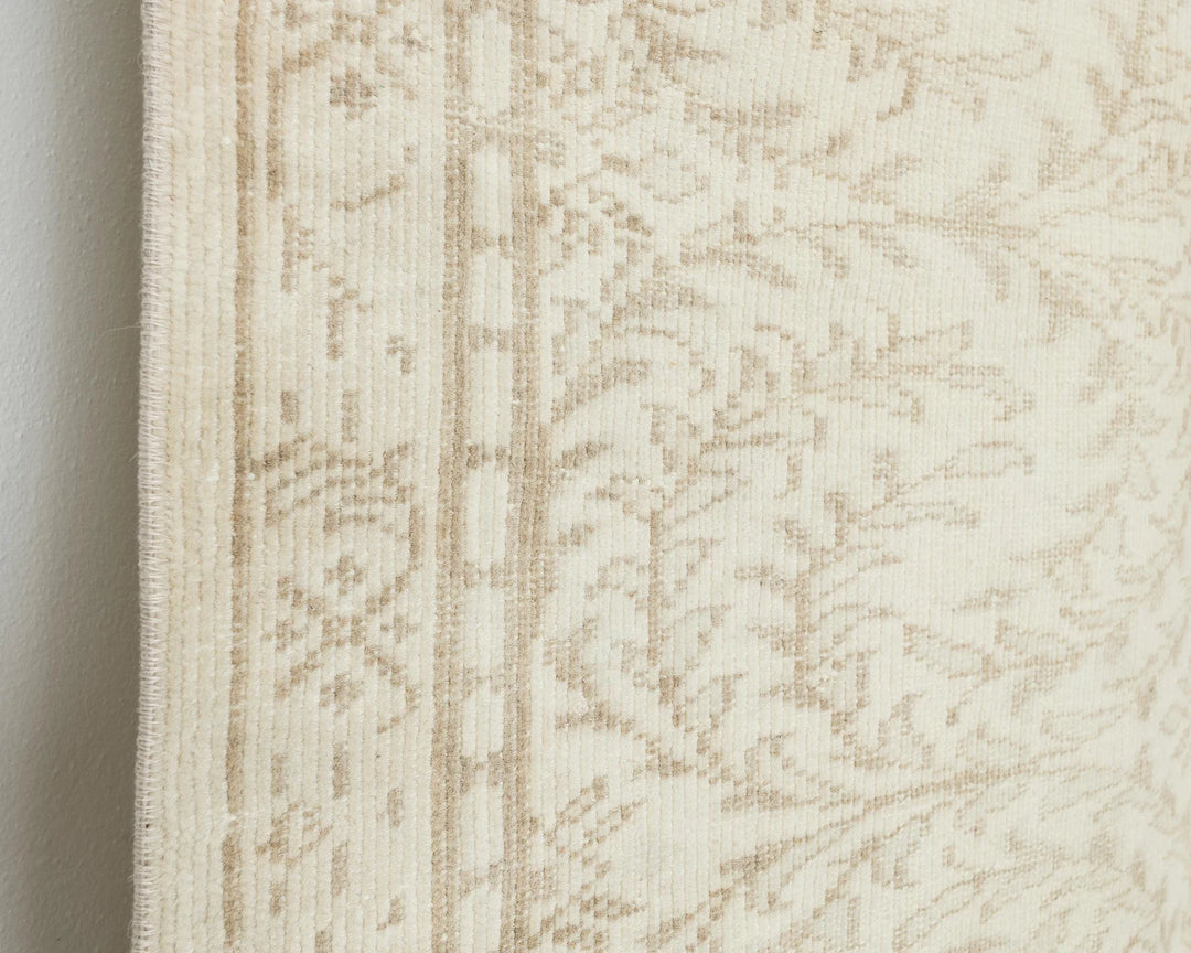 Beige Turkish Oushak Rug 4'7" x 7'7" Hand-Knotted | No. VR16893