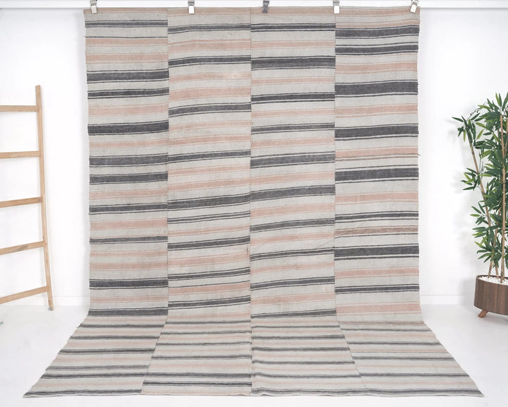 Multicolor Turkish Kilim Rug 6'8" x 10'4" Flat-Weave | No. VR16928