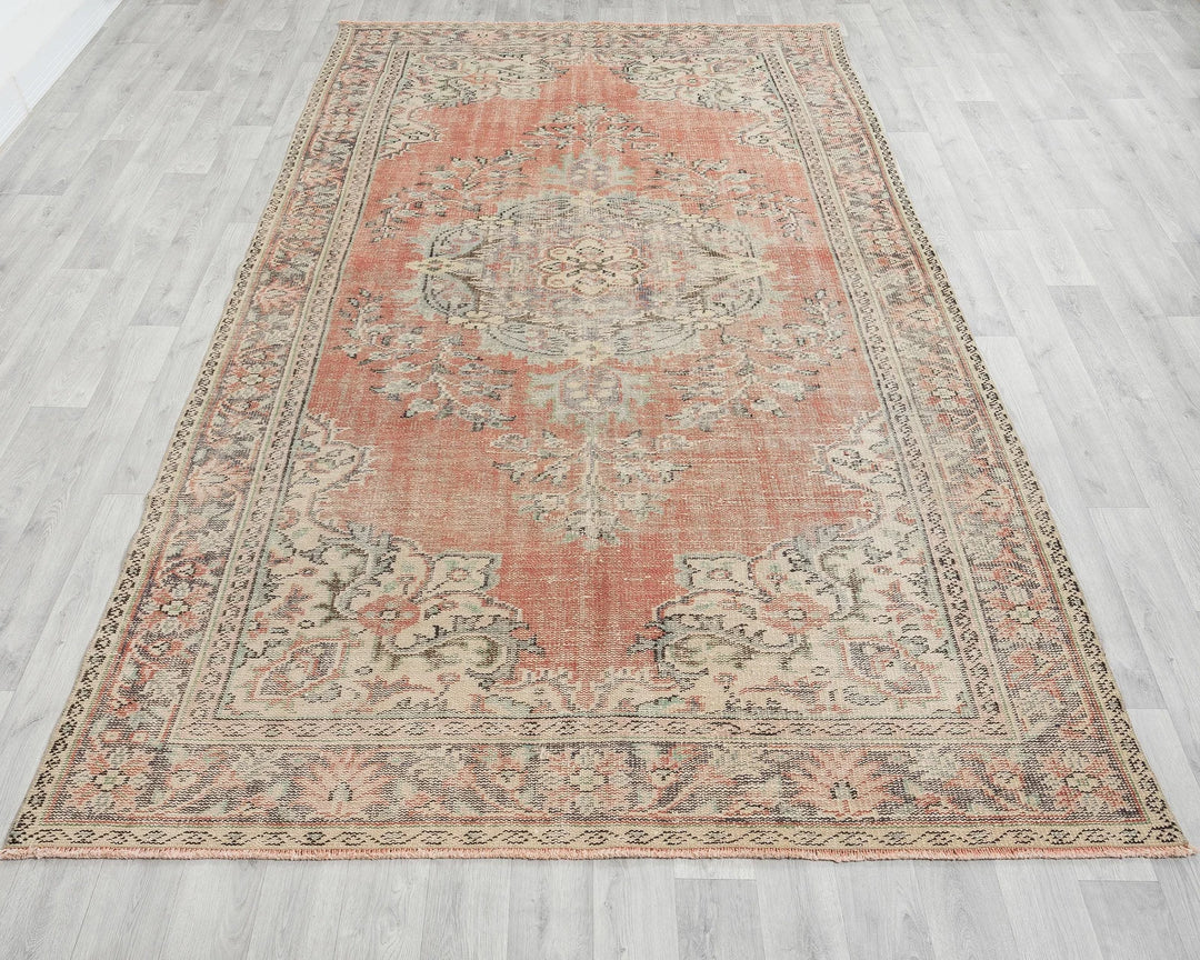 Multicolor Turkish Oushak Rug 5' 11" x 10' Hand-Knotted | No. VR16935