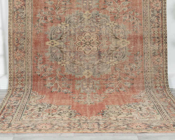 Multicolor Turkish Oushak Rug 5' 11" x 10' Hand-Knotted | No. VR16935