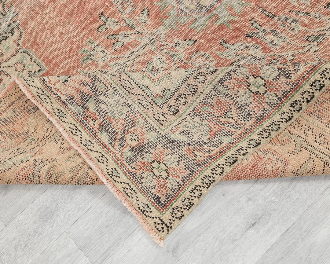 Multicolor Turkish Oushak Rug 5' 11" x 10' Hand-Knotted | No. VR16935