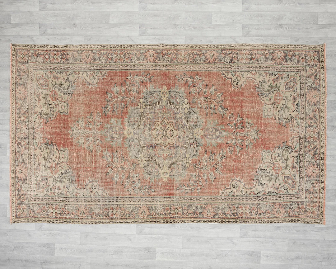 Multicolor Turkish Oushak Rug 5' 11" x 10' Hand-Knotted | No. VR16935