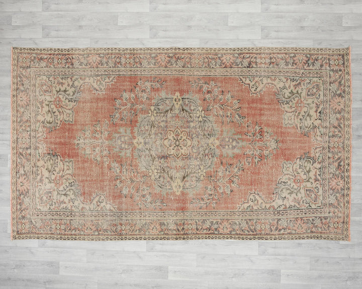 Multicolor Turkish Oushak Rug 5' 11" x 10' Hand-Knotted | No. VR16935