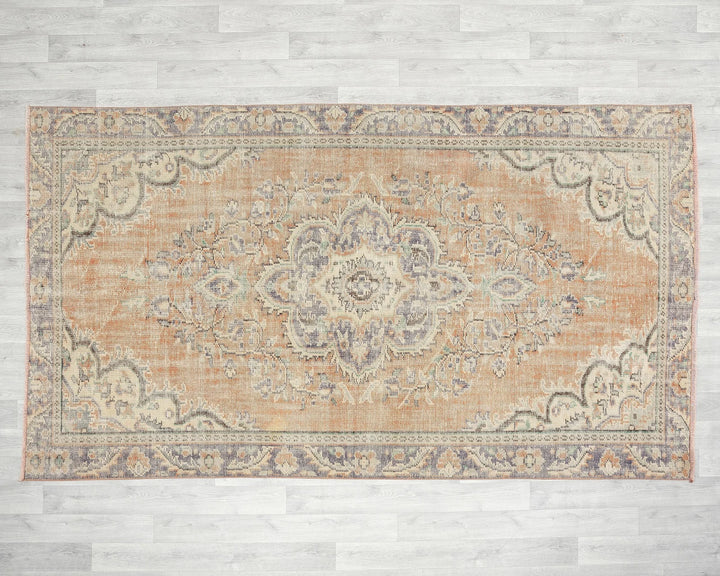 Multicolor Turkish Oushak Rug 5'5" x 9'1" Hand-Knotted | No. VR16991