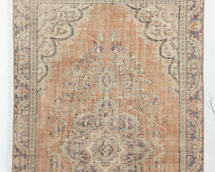 Multicolor Turkish Oushak Rug 5'5" x 9'1" Hand-Knotted | No. VR16991