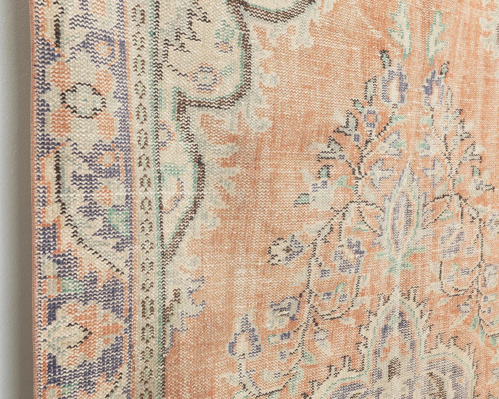 Multicolor Turkish Oushak Rug 5'5" x 9'1" Hand-Knotted | No. VR16991