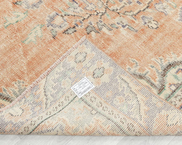 Multicolor Turkish Oushak Rug 5'5" x 9'1" Hand-Knotted | No. VR16991