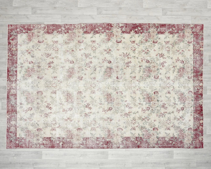 Multicolor Turkish Oushak Rug 6' 5" x 9' 10" Hand-Knotted | No. VR17088