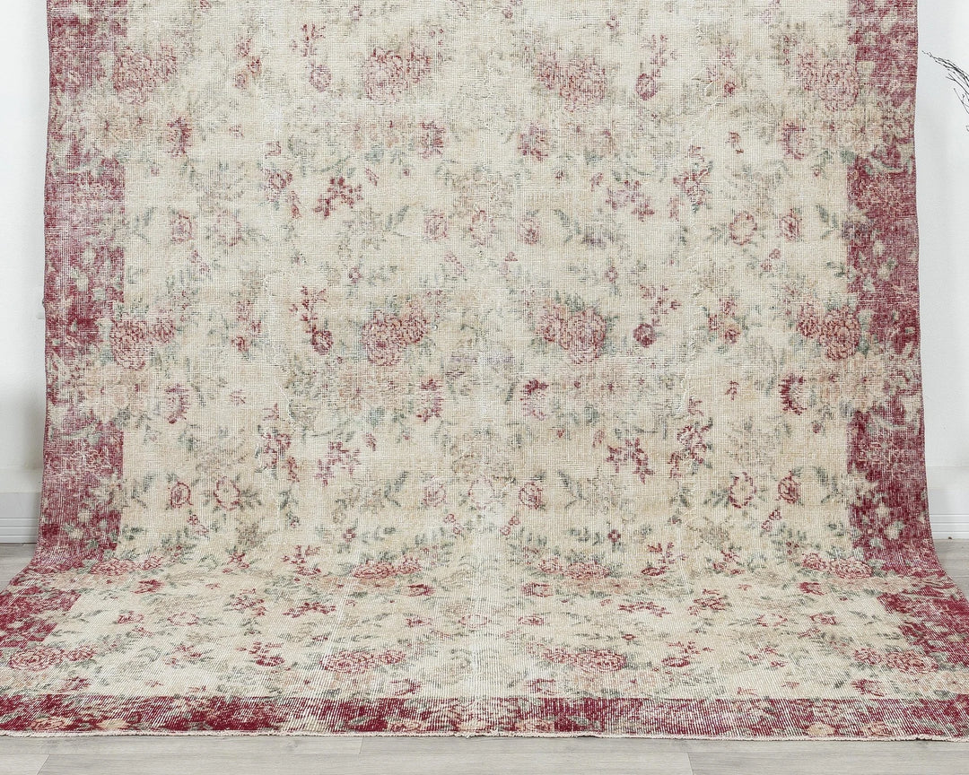 Multicolor Turkish Oushak Rug 6' 5" x 9' 10" Hand-Knotted | No. VR17088