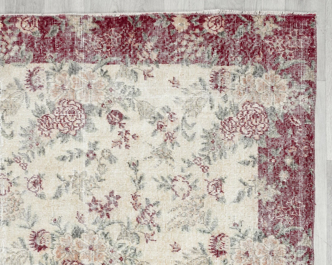 Multicolor Turkish Oushak Rug 6' 5" x 9' 10" Hand-Knotted | No. VR17088