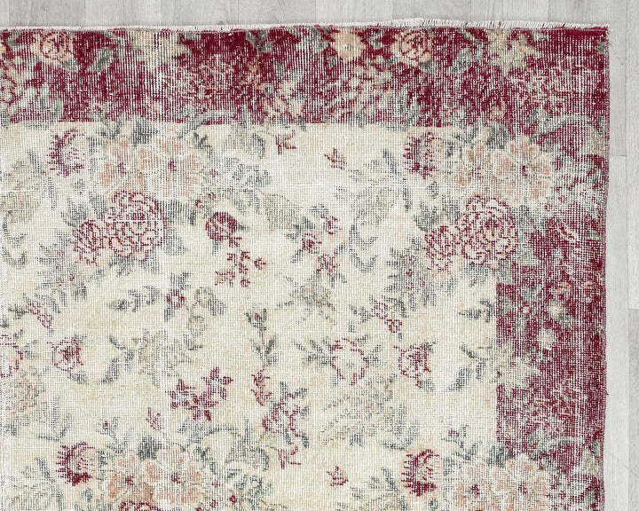Multicolor Turkish Oushak Rug 6' 5" x 9' 10" Hand-Knotted | No. VR17088