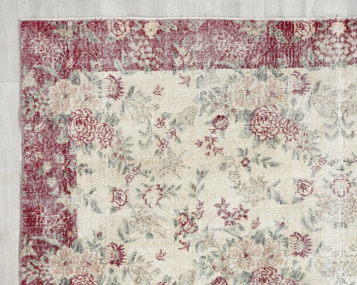 Multicolor Turkish Oushak Rug 6' 5" x 9' 10" Hand-Knotted | No. VR17088