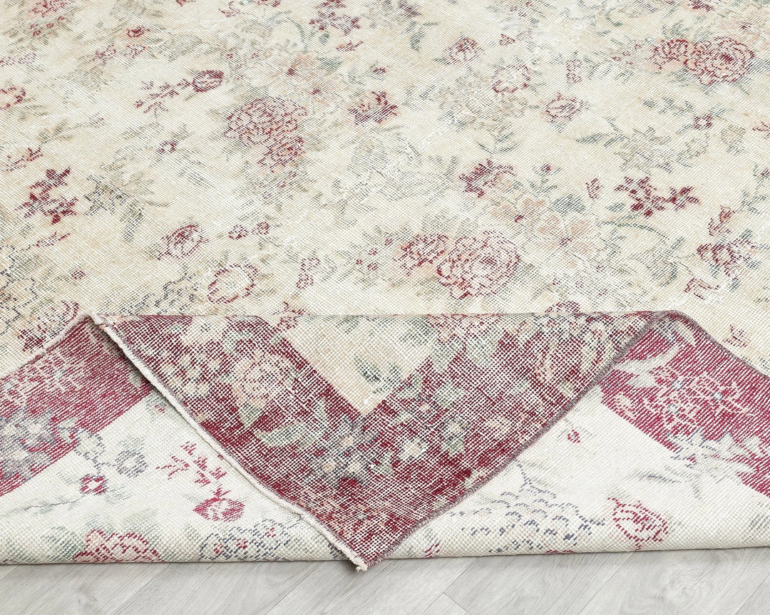 Multicolor Turkish Oushak Rug 6' 5" x 9' 10" Hand-Knotted | No. VR17088
