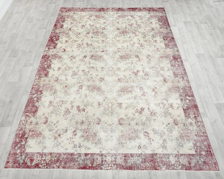 Multicolor Turkish Oushak Rug 6' 5" x 9' 10" Hand-Knotted | No. VR17088