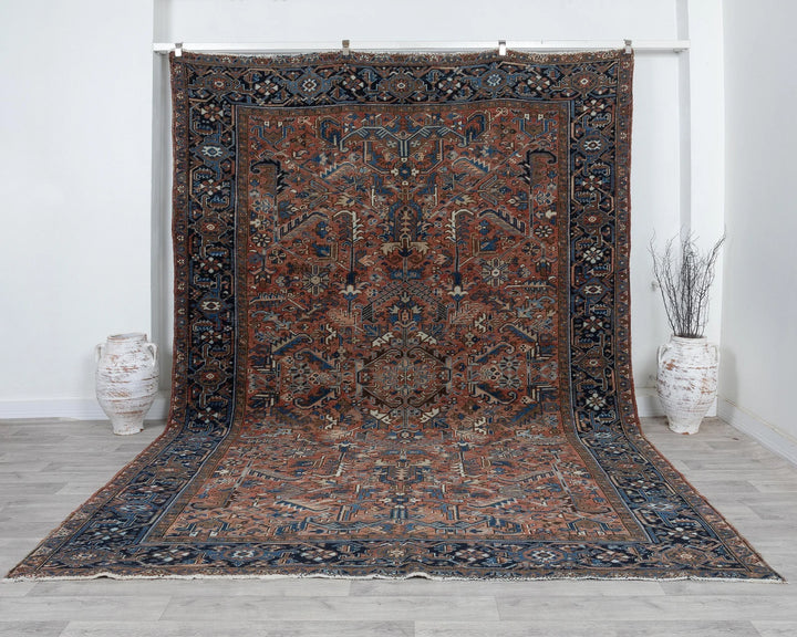 Multicolor Turkish Oushak Rug 8' 3" x 11' 5" Hand-Knotted