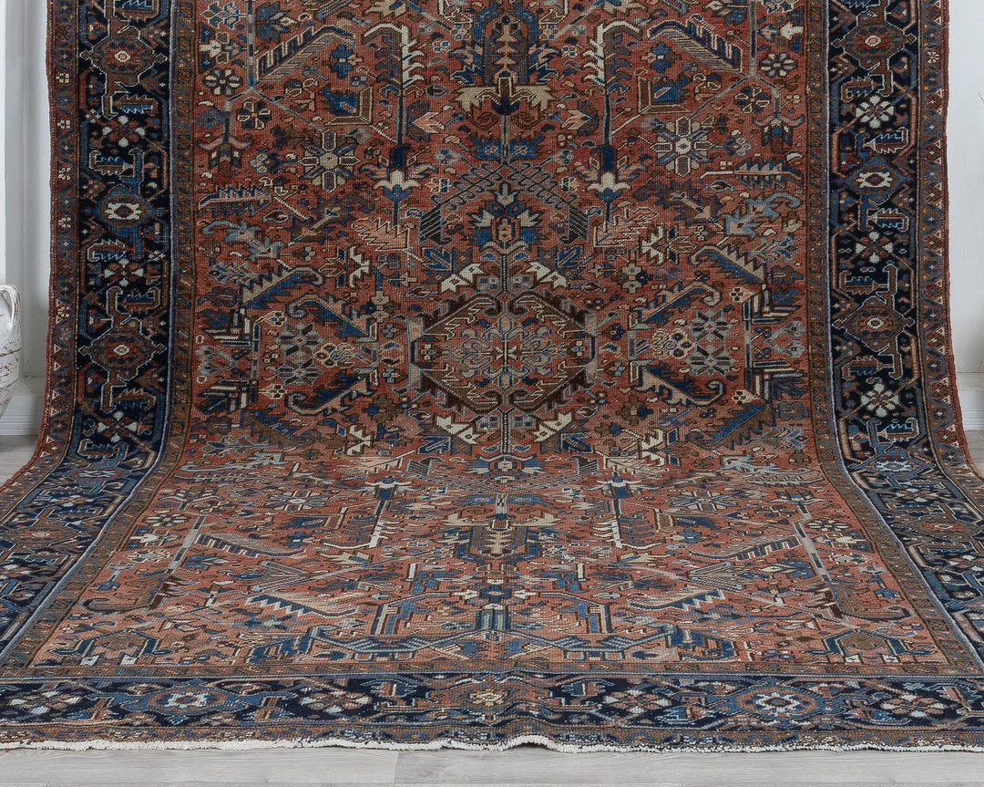 Multicolor Turkish Oushak Rug 8' 3" x 11' 5" Hand-Knotted detail