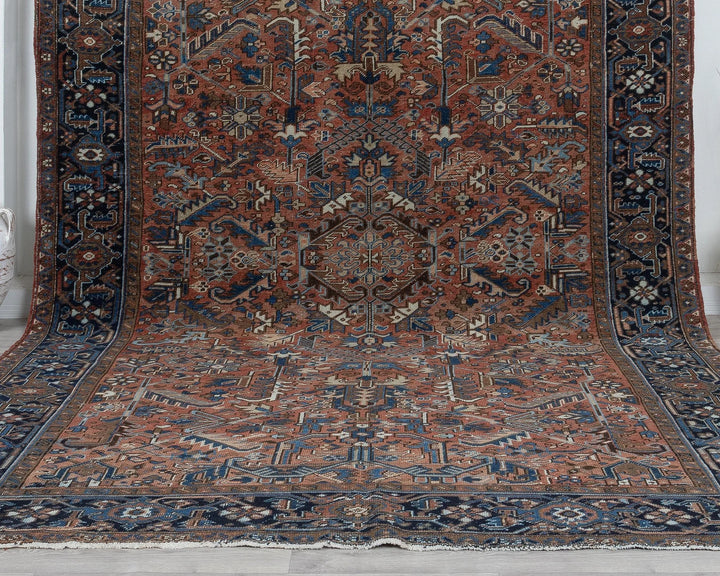 Multicolor Turkish Oushak Rug 8' 3" x 11' 5" Hand-Knotted detail