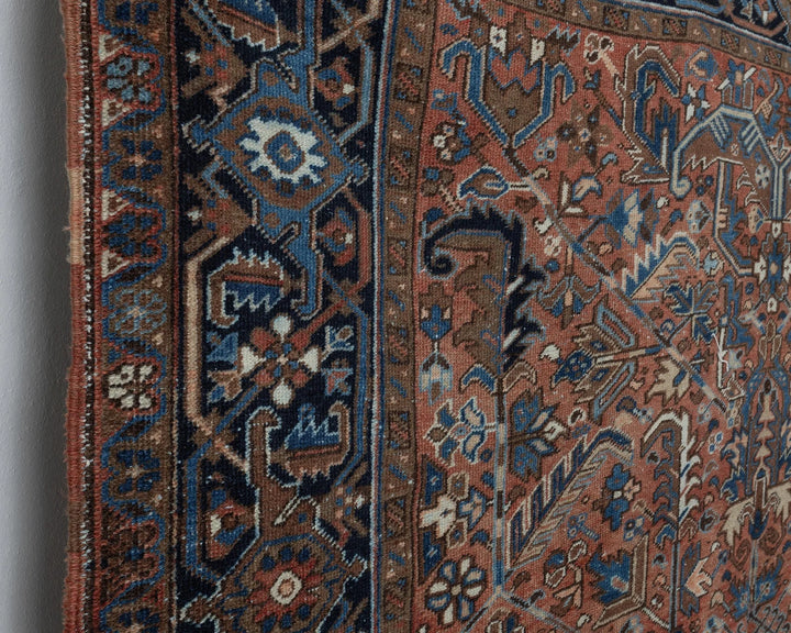 Multicolor Turkish Oushak Rug 8' 3" x 11' 5" Hand-Knotted close-up