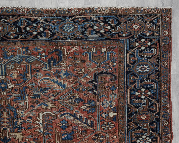 Multicolor Turkish Oushak Rug 8' 3" x 11' 5" Hand-Knotted pattern