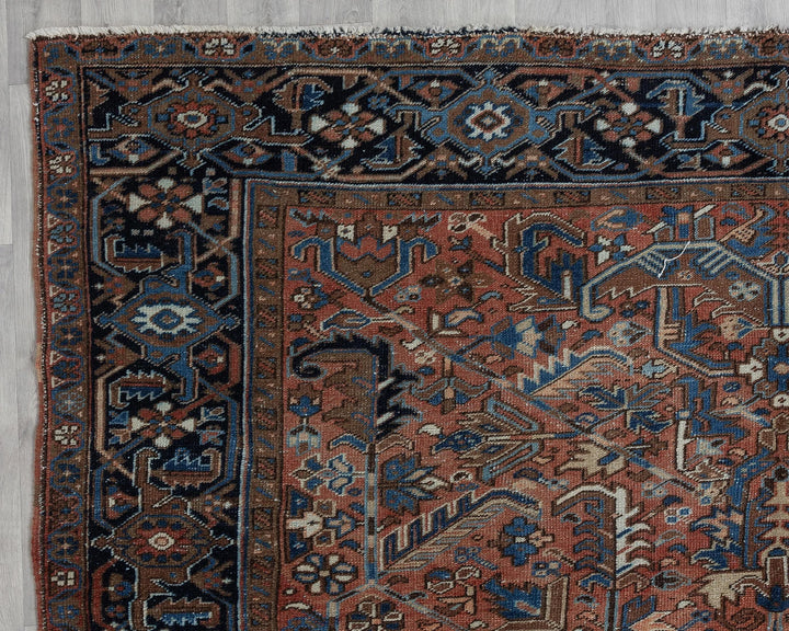 Multicolor Turkish Oushak Rug 8' 3" x 11' 5" Hand-Knotted border
