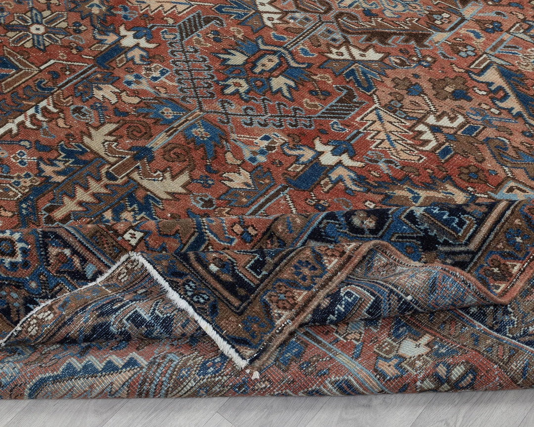 Multicolor Turkish Oushak Rug 8' 3" x 11' 5" Hand-Knotted field