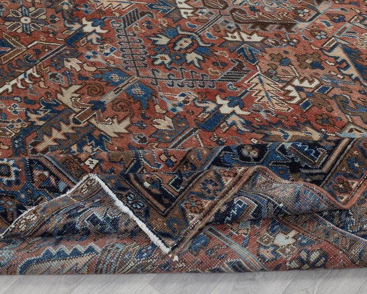 Multicolor Turkish Oushak Rug 8' 3" x 11' 5" Hand-Knotted field