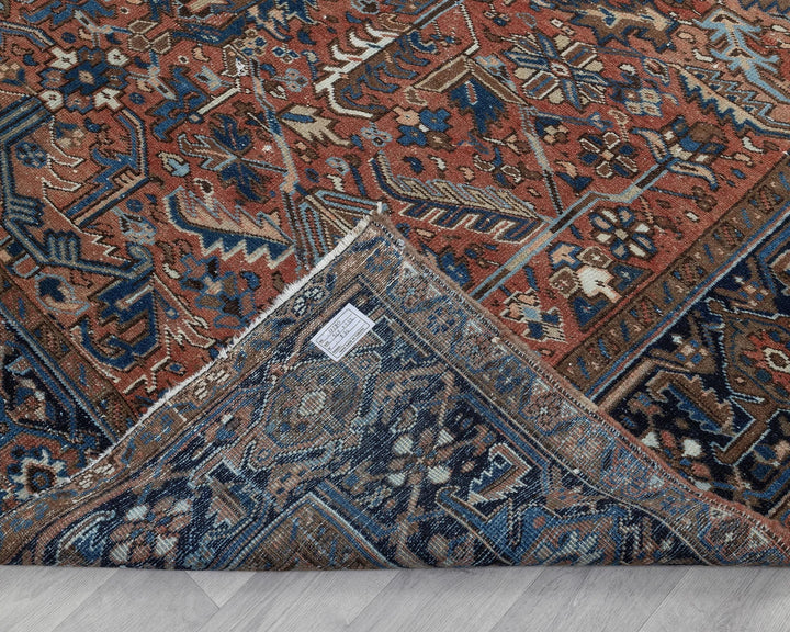 Multicolor Turkish Oushak Rug 8' 3" x 11' 5" Hand-Knotted texture