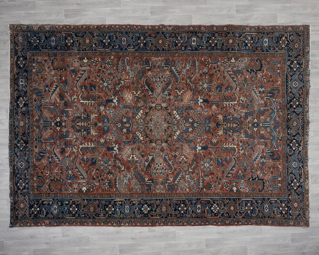 Multicolor Turkish Oushak Rug 8' 3" x 11' 5" Hand-Knotted reverse