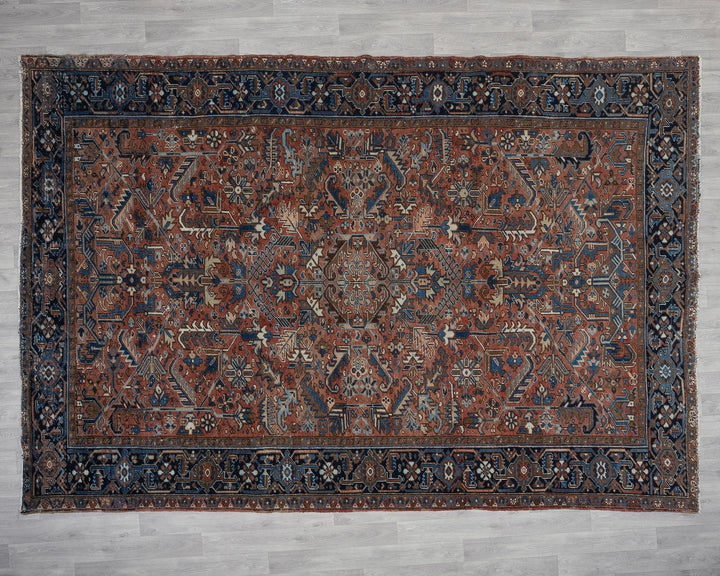 Multicolor Turkish Oushak Rug 8' 3" x 11' 5" Hand-Knotted reverse