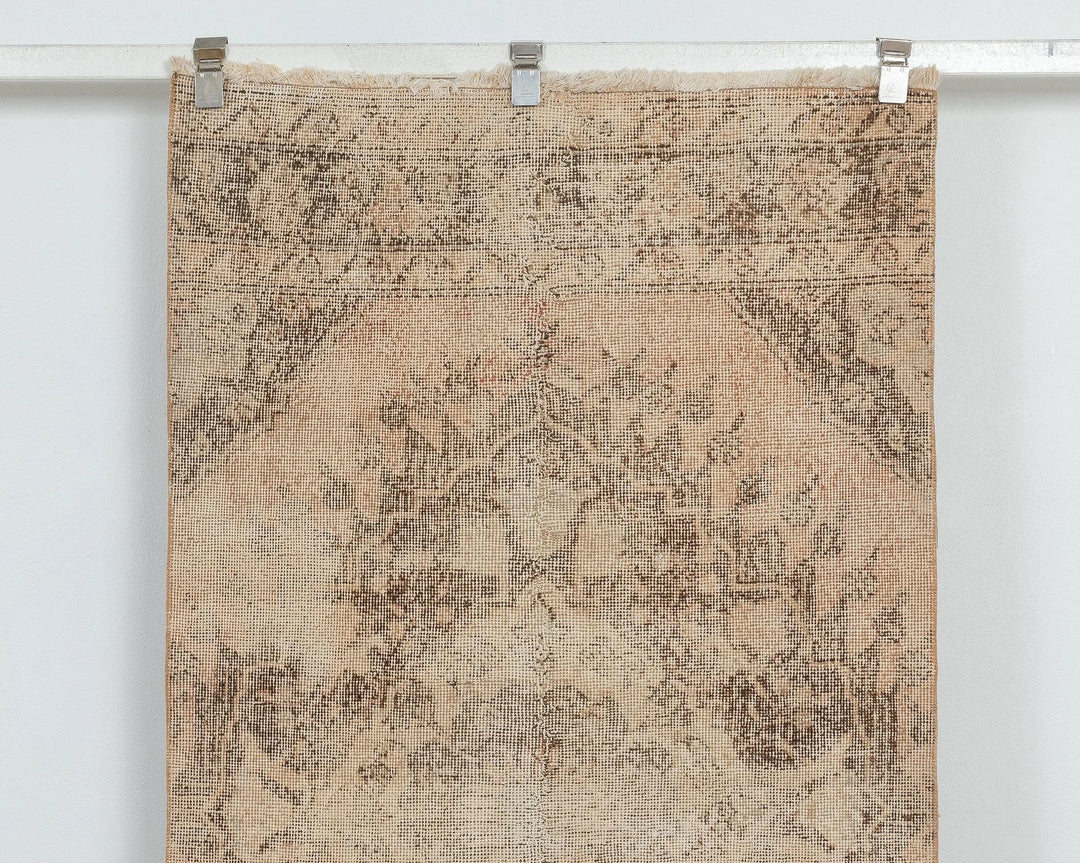 Beige Turkish Oushak Rug 2'11" x 12'8" Hand-Knotted view