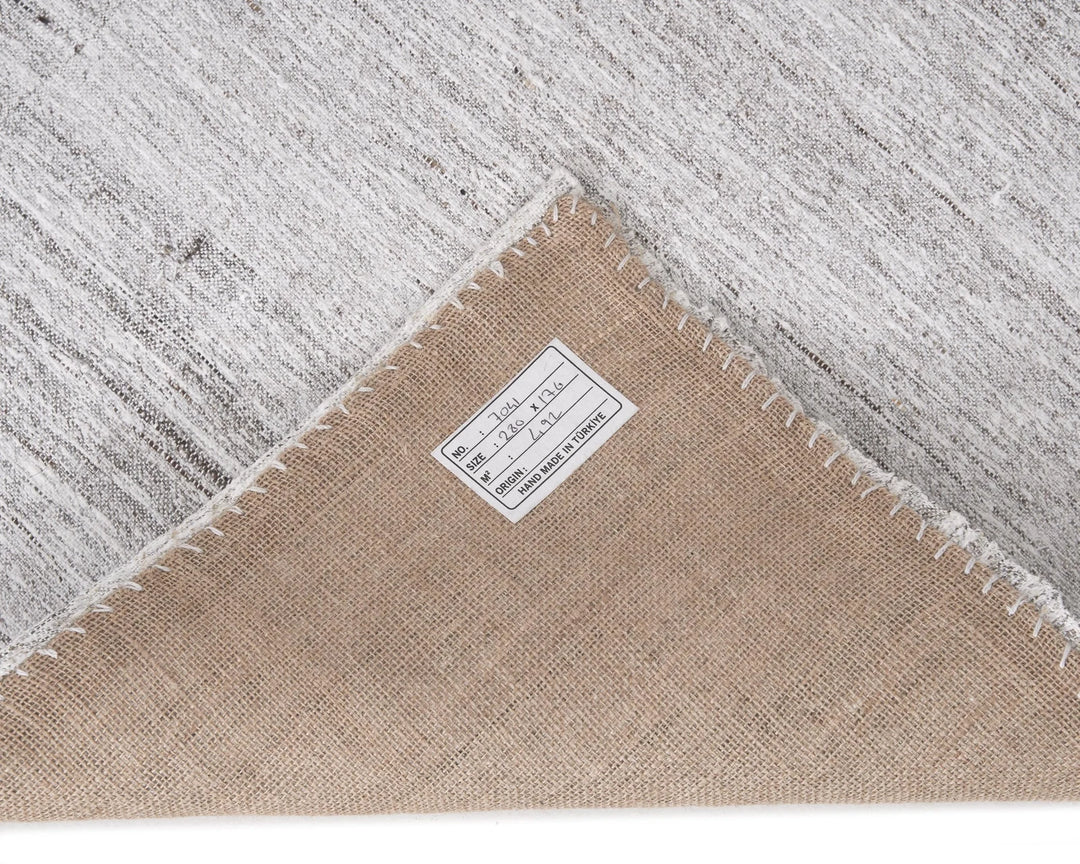 Gray Turkish Kilim Rug 5' 9" x 9' 2" Flat-Weave | No. VR17296
