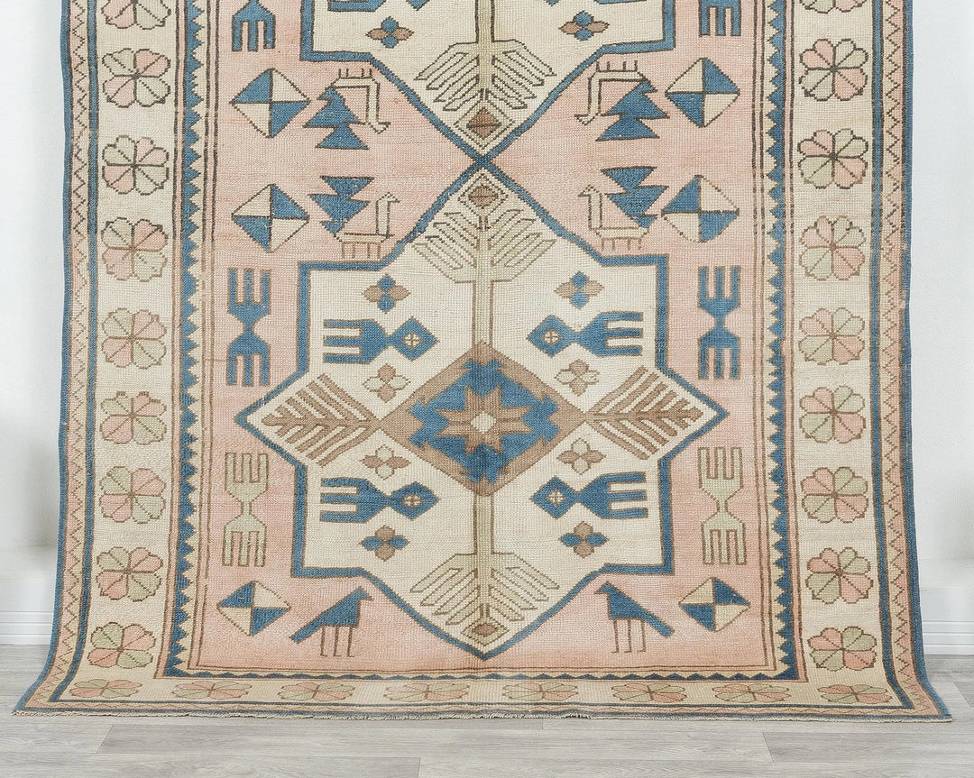 Multicolor Turkish Oushak Rug 5' x 8' Hand-Knotted | No. VR17379