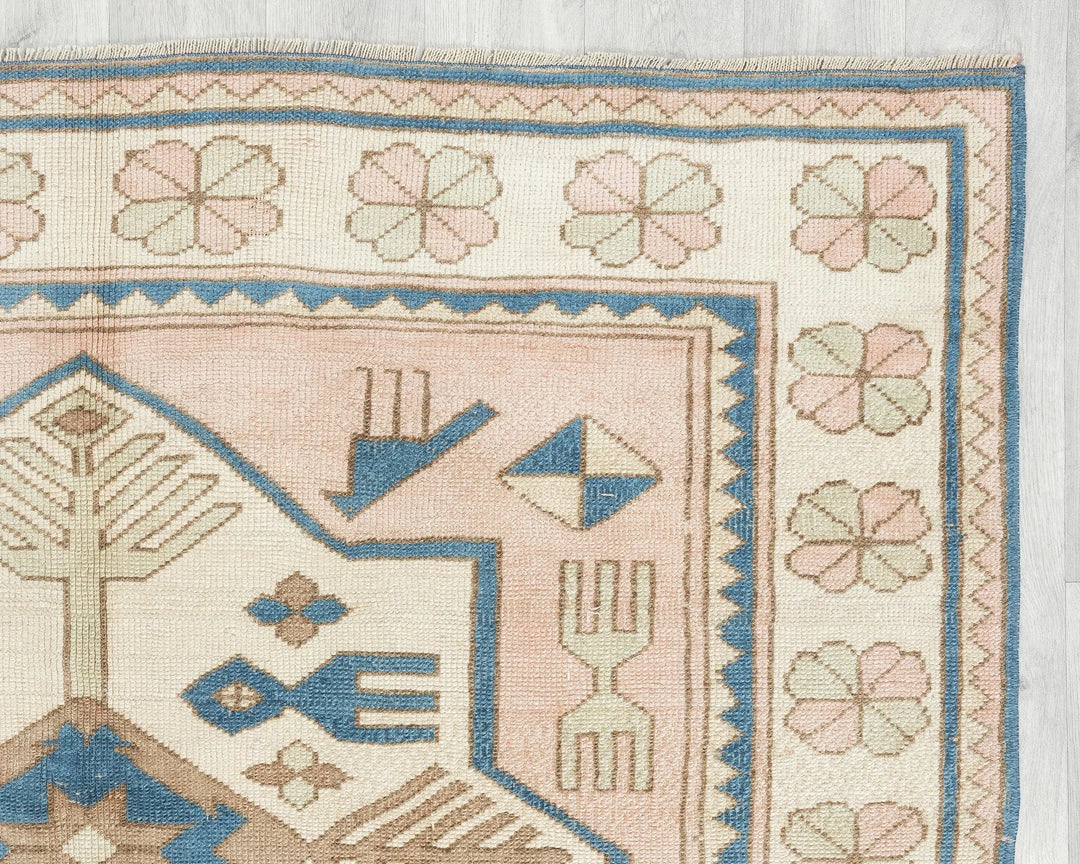 Multicolor Turkish Oushak Rug 5' x 8' Hand-Knotted | No. VR17379