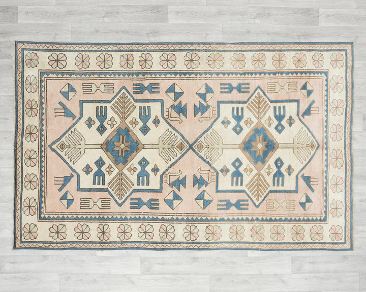 Multicolor Turkish Oushak Rug 5' x 8' Hand-Knotted | No. VR17379