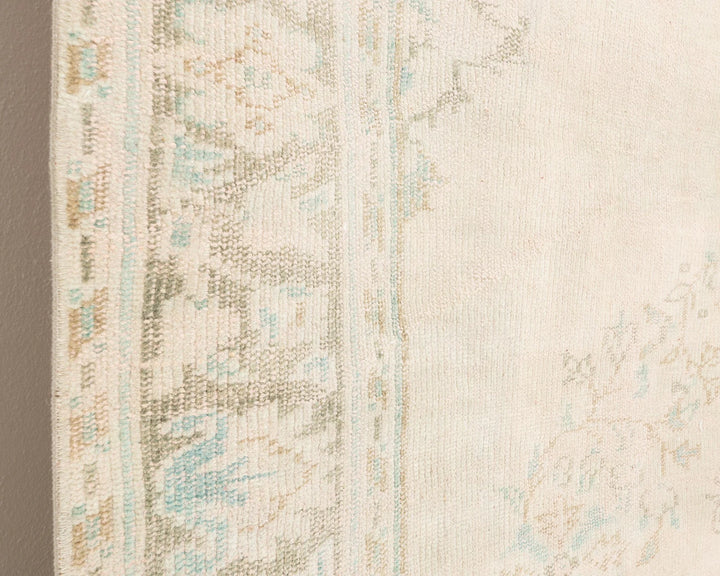 Beige Turkish Oushak Rug 5' 7" x 9' 5" Hand-Knotted | No. VR17412
