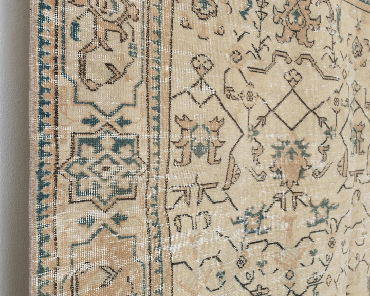 Multicolor Turkish Oushak Rug 6' 1" x 9' 1" Hand-Knotted | No. VR17426