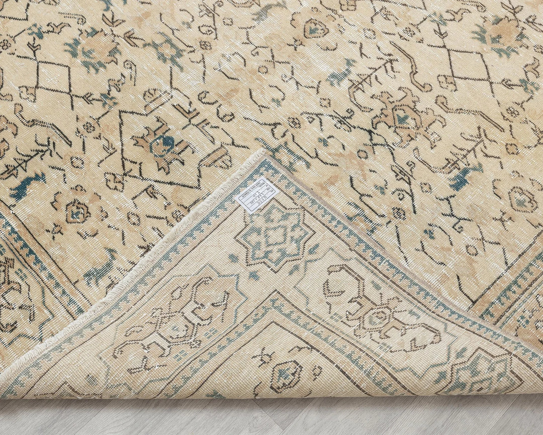 Multicolor Turkish Oushak Rug 6' 1" x 9' 1" Hand-Knotted | No. VR17426