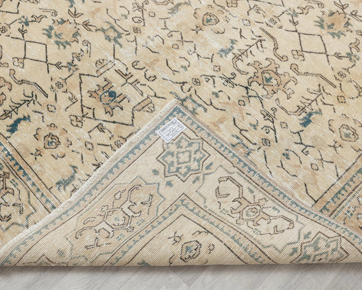 Multicolor Turkish Oushak Rug 6' 1" x 9' 1" Hand-Knotted | No. VR17426