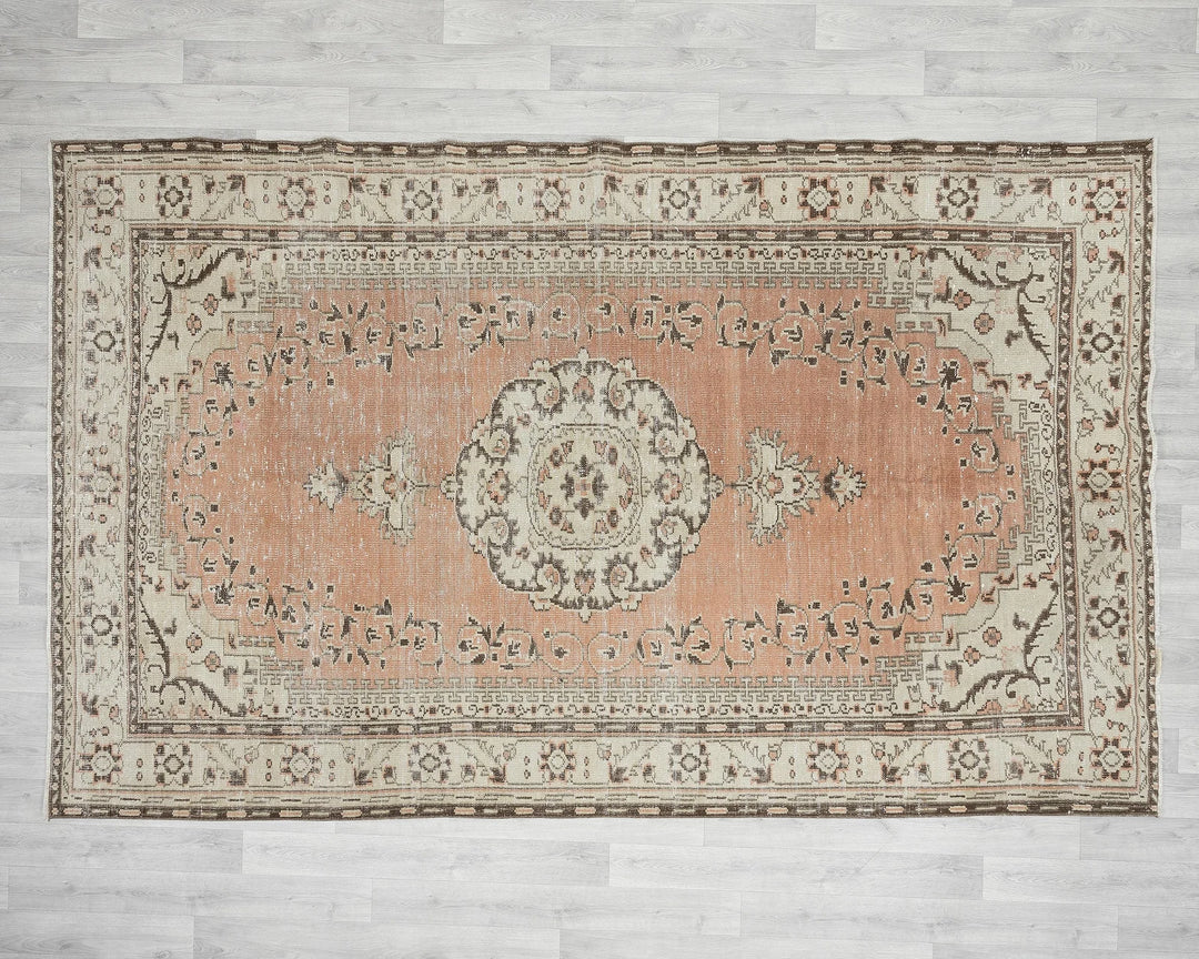 Multicolor Turkish Oushak Rug 6' 3" x 9' 8" Hand-Knotted view 9
