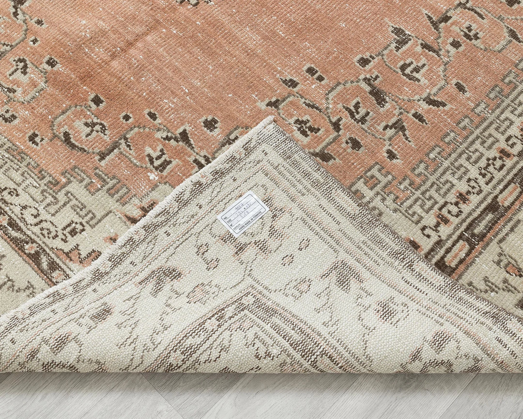 Multicolor Turkish Oushak Rug 6' 3" x 9' 8" Hand-Knotted texture