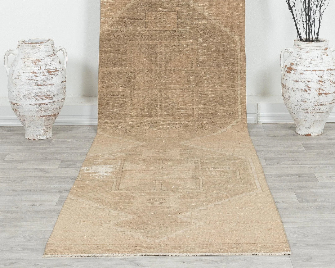 Multicolor Turkish Oushak Rug 2'10" x 11'1" Hand-Knotted | No. VR17524